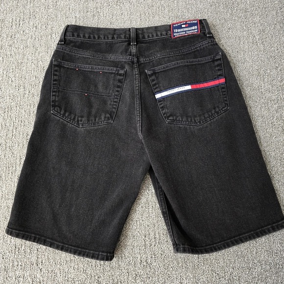 Tommy Hilfiger Other - Vintage Y2K Tommy Hilfiger Black Denim Jean Shorts Mens 32 Skater Street Jorts